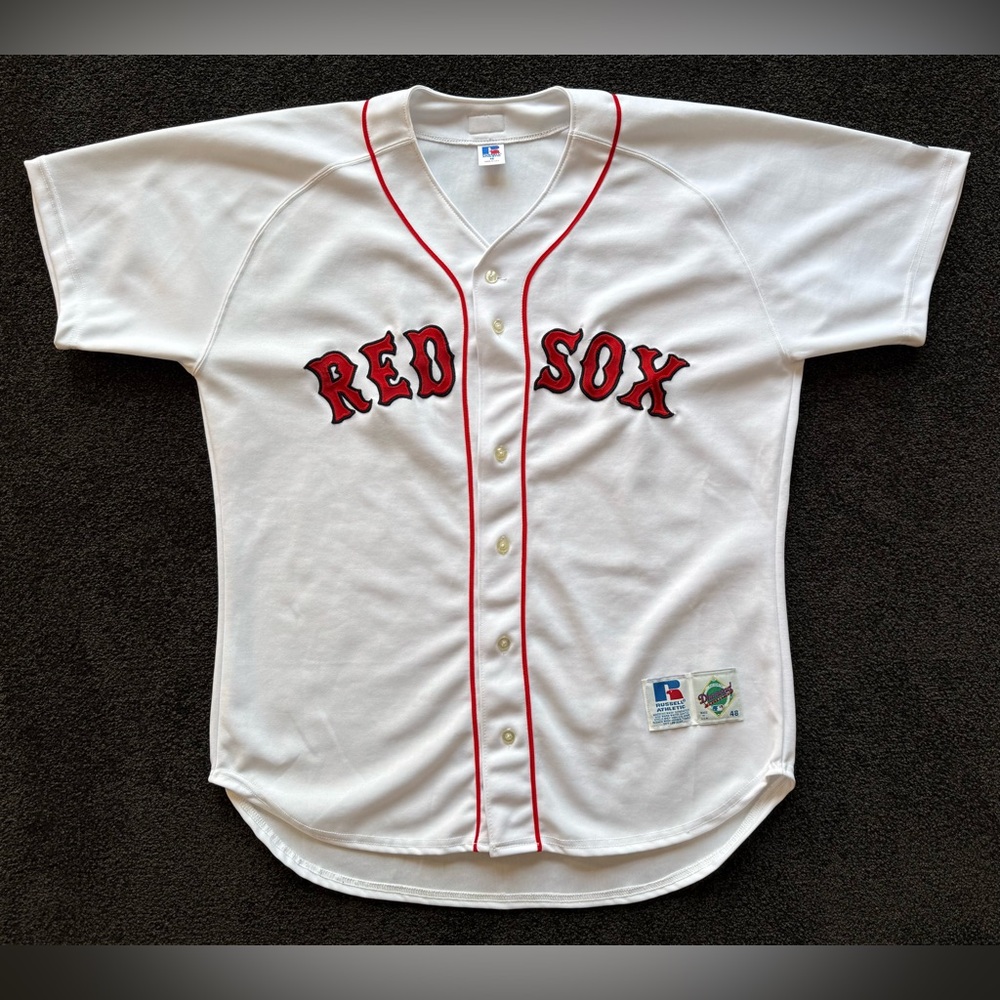 Boston Red Sox 1999 Nomar Garciaparra #5 Authentic Jersey Russell 48 Home White